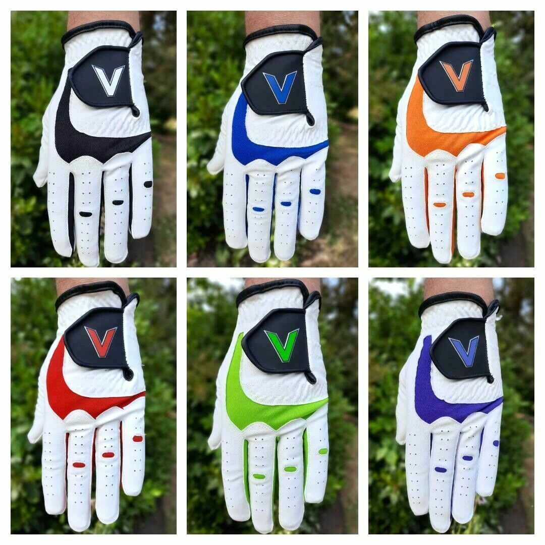 Guantes de golf para hombre 100 % cuero cabretta para todo clima mano izquierda derecha regalo ideal