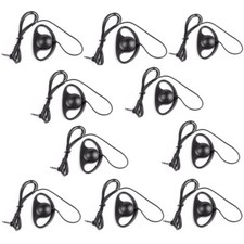 10x D Shape 3.5mm Listen Only Earpiece for Radio Kenwood Yaesu ICOM Speaker Mic