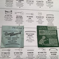 GS PKH/PK Acrylic Crystal for Pocket Watches w/Step Easy Fitting (Select Size)