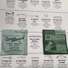 GS PKH/PK Acrylic Crystal for Pocket Watches w/Step Easy Fitting (Select Size)