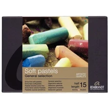 Rembrandt Soft Pastel Cardboard Box Set - 15 Half Stick General Selection