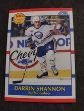 1990 Score American #410 DARRIN SHANNON RC Buffalo Sabres Hockey Card
