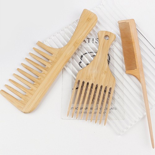 Bamboo and Wood Comb Set Miss Man Styling Men Multi Purpose Barber