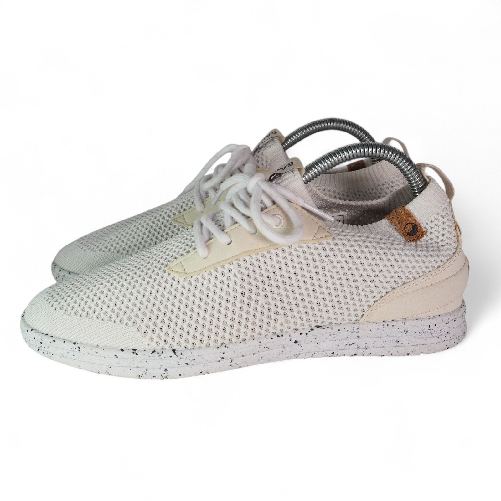 Scarpe da ginnastica casual Saola Mindo Vegan Friendly in maglia bianco sporco donna 8 5