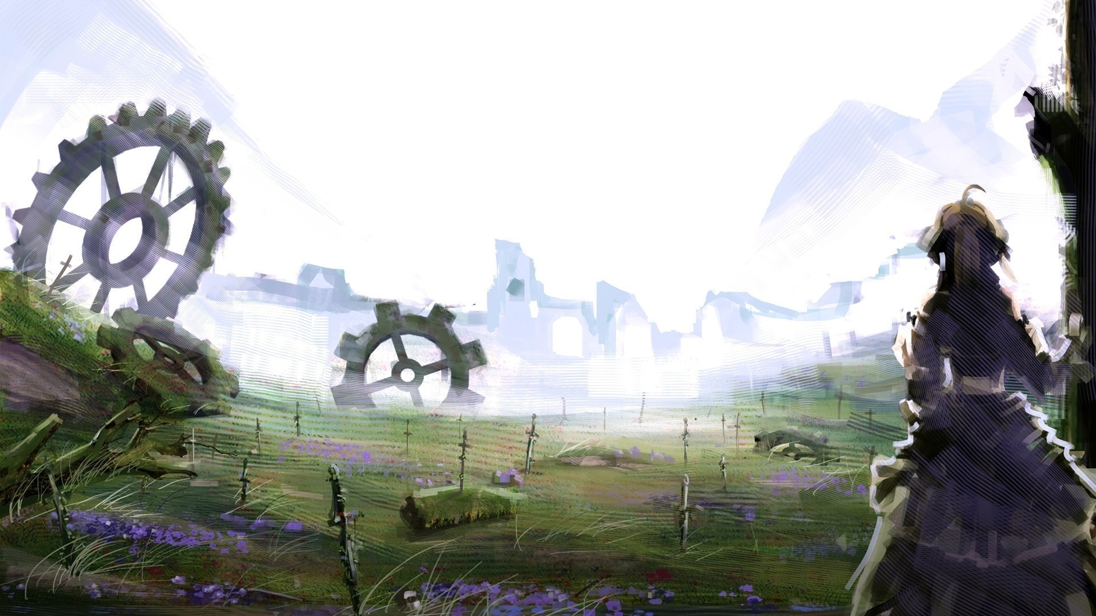 Anime fatestay night anime girls dress fantasy art Playmat Gaming Mat Desk