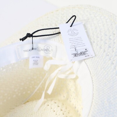 NWT Treasure & Bond white straw rancher hat wide brim cowboy boho summer coastal NWT Treasure & Bond white straw rancher hat wide brim cowboy  main image 3