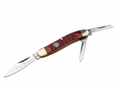BOKER Treebrand Whittler Jig Red Bone Classic Three-Blade Folding Knife 110847