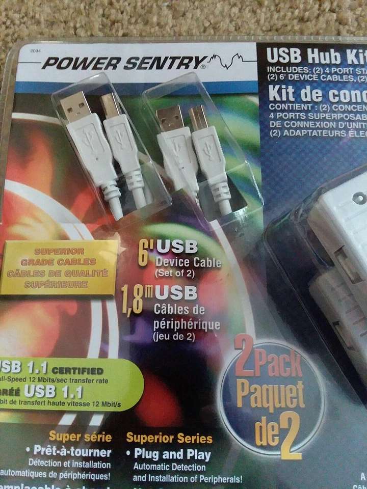 Brand New Power Sentry USB Hub Kit - 2 packs. Sealed - Image 3 of 4