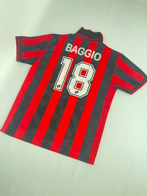 Milan home lotto opel #18 baggio 1994 size L | eBay