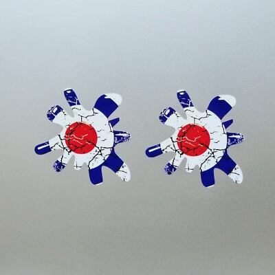 2x Distressed RAF MOD Target Splat Vinyl Sticker Decal For Car Van ...