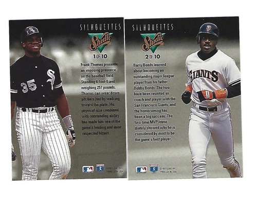 1993 Studio Silhouettes card set. 10 cards, Bonds, Piazza, Ryan, Bagwell. - Picture 10 of 10