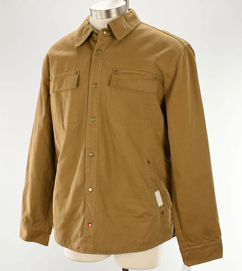 BLANK NYC Introvert Camel Snap Front Insulated Cotton Shirt Jacket MEDIUM NWT