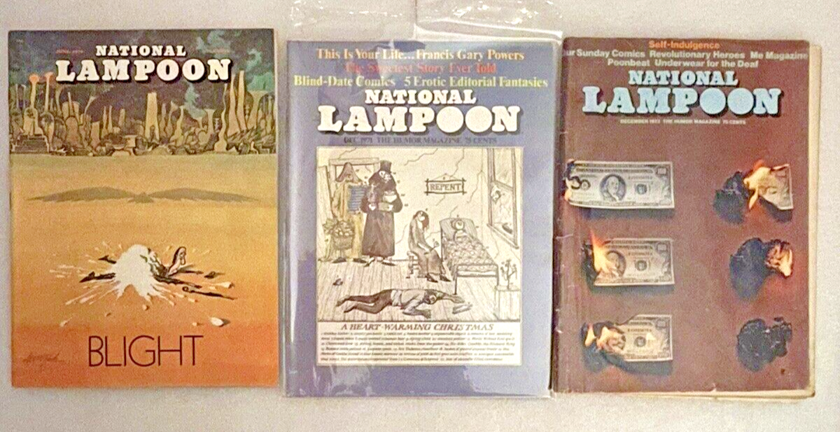 NATIONAL LAMPOON MAGAZINE lot of 5 Issues - Vintage 1970s Humor/Satire/Comics