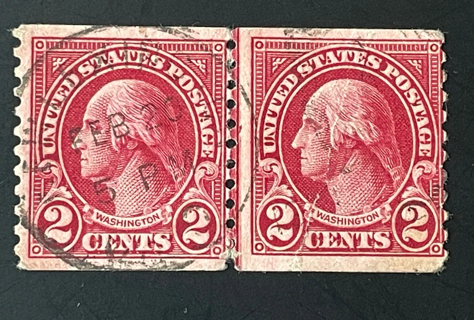 US Stamps; Scott #599A  Coil Joint LP Type I & Type II USED W/PSE Cert $1100 - Image 4 of 4