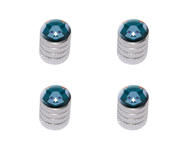 Geometric Rhino Rust Aluminum Valve Stem Caps – Universal Fit, 0.55" Tall