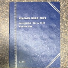 Lincoln Head Cent Collection 1909-1940 Whitman Folder 9004 Wheat Cents Copper