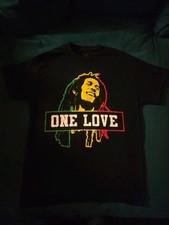 Bob Marley One Love T Shirt Mens M Zion Rootswear Reggae Rasta Graphic Black