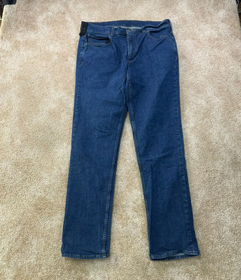 Duluth trading 40 Grit slim fit jeans Men's 36x34 blue denim Stretch workwear