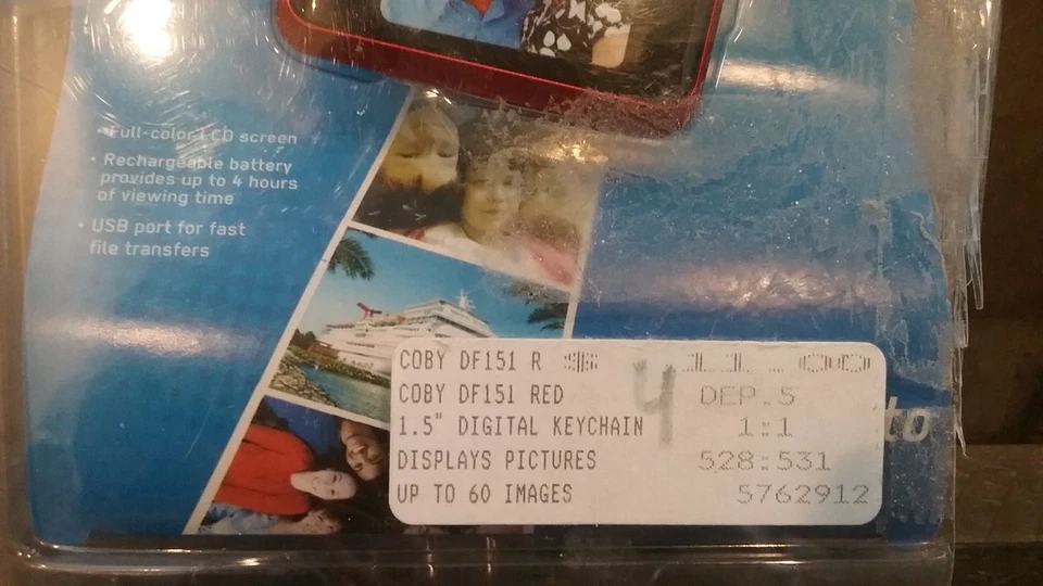 Coby Digital Photo Keychain 60 Photos Dp-151 NEW - Image 2 of 4