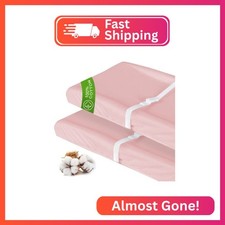 Changing Pad Cover Cotton Pink for Girl, 2 Pack Changing Table Pad Cover Cradle