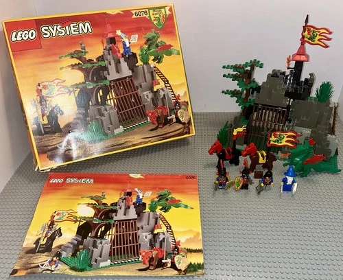 Lego 6076 Castle Dragon Knight Dark Dragon's Den Complete Set Vintage Manual Box