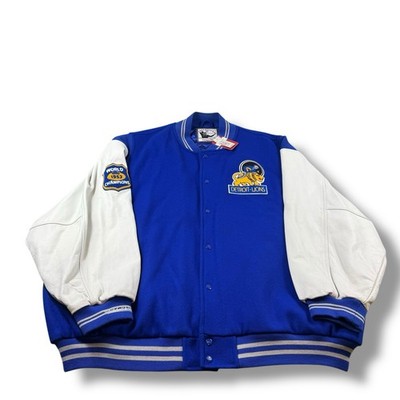 NWT Mitchell & Ness NFL Detroit Lions Wool/Leather Jacket Ltd Ed/200 Mens 5XL 64