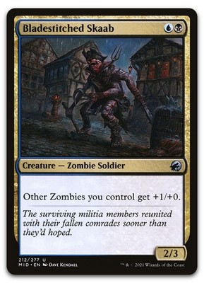 Bladestitched Skaab #212 (NM) Midnight Hunt MID Magic MTG