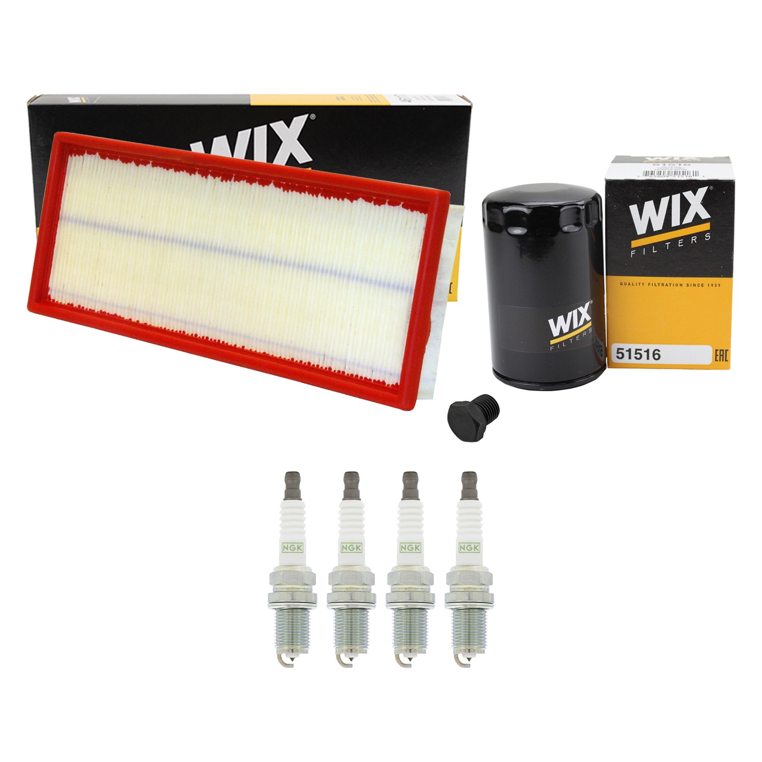 Wix Engine Air Oil Filters  NGK 4 Platinum Spark Plugs Kit for VW Golf 1.8 L4 B