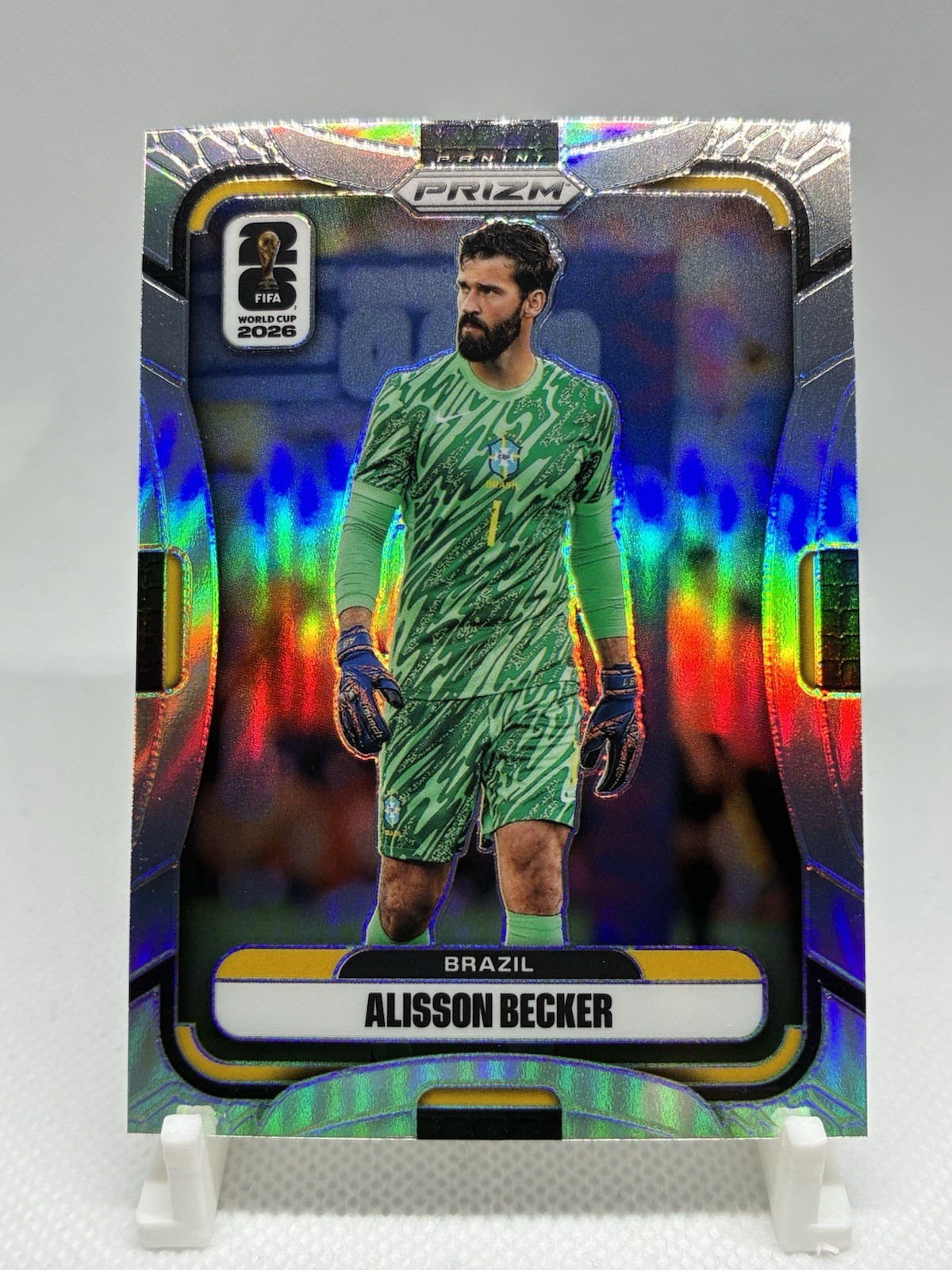2026 Panini Prizm FIFA World Cup Alisson Becker Silver Prizm #89 Brazil