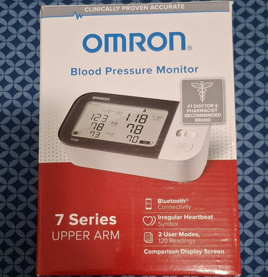 Omron 7 Series HEM-FL31 Upper Arm BP Monitor Bluetooth LCD w/ Easy-Wrap Cuff
