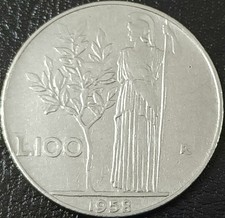 ITALIA MONETA REPUBBLICA 100 LIRE 1958 CIRCOLATA