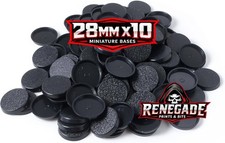 28mm x10 Plastic Bases for 28mm Sci-Fi  Fantasy Wargaming Models