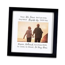 Remembrance Memorial Picture Frame - Sympathy Gifts Idea for Loss Small Black