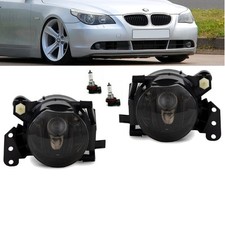 Klarglas Nebelscheinwerfer Paar HB4 Smoke Schwarz f�r BMW E60 E61 03-07 +E90 E91