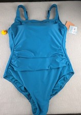 NEW Shade And Shore Women Blue 1- Piece Swims...