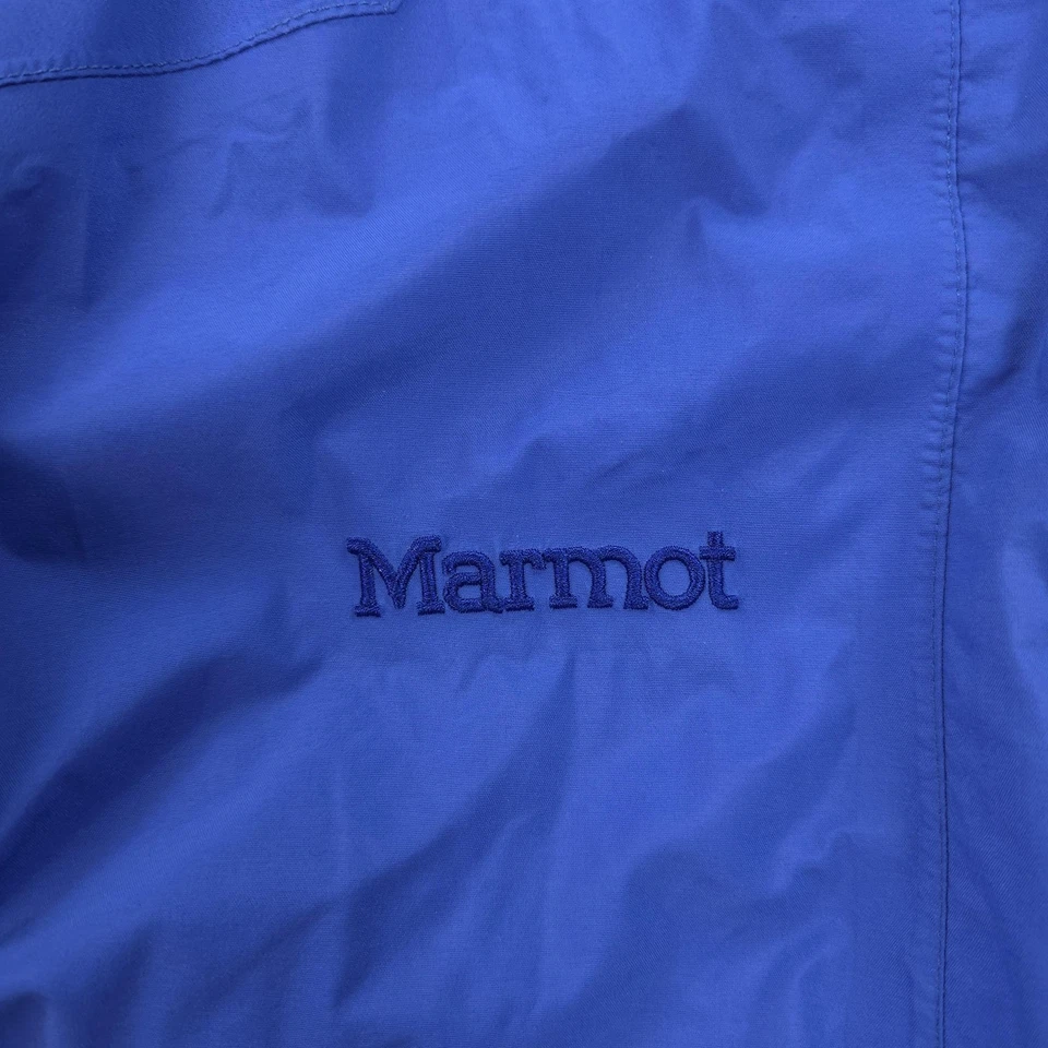 Jaqueta Marmot Feminina Grande Azul Gore Tex Com Capuz Esqui Casaco de Neve Externo - Imagem 4 de 4