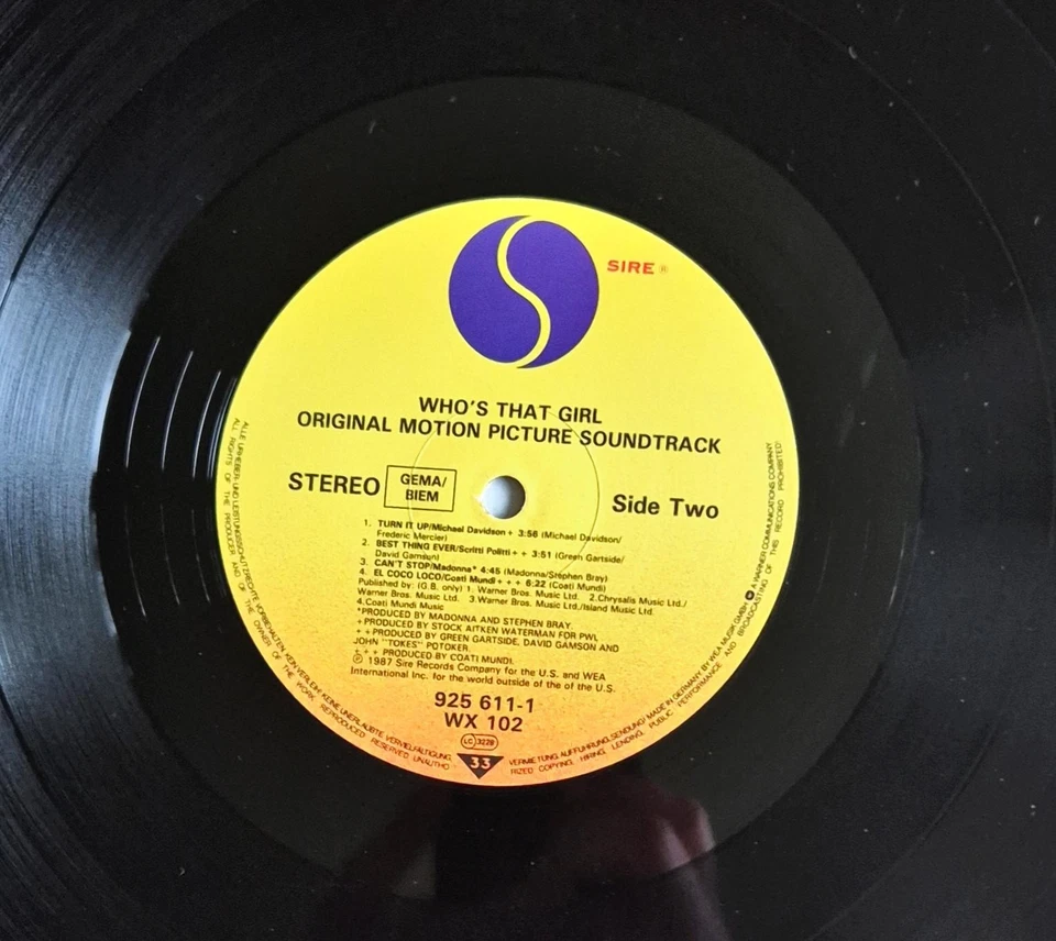 Madonna - Who's that girl (1987) Sire Vinyl LP - Bild 3 von 4
