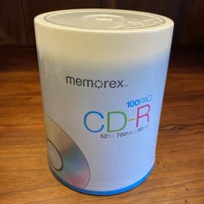 Memorex CD-R Digital Media - 52X 700mb 80Min - 100 Pack, New, Factory Sealed 