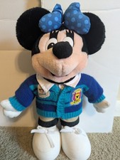 Disney CAST MEMBER MINNIE Mouse 13" Wearing Uniform Plush Stuffed New with tags.