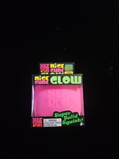 Schylling Nee Doh  Nice Cube GLOW " pink" SUPER solid SQUISH. Authentic/ new