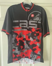 Castelli Cycling Jersey Men’s XXL, Short Sleeve, Full Front Zip 3 Back Pockets