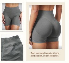Aligned Apparel Women’s Seamless Stretch Gym Shorts - High Waist And Sculpting