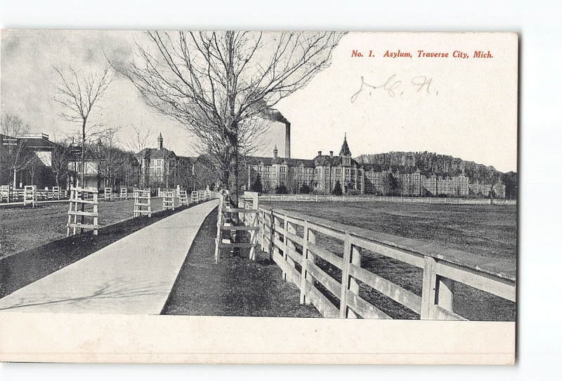Traverse City Michigan MI Postcard 1907-1915 Asylum
