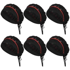 Chef Hats for Women Adjustable & Reusable Kitchen Cooking Chef 3-8 Black - 6pcs