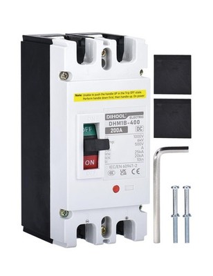 DIHOOL 200 Amp DC Breaker, 500V Battery Disconnect Switch for Main Power, Sol...