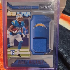 2022 Panini Playbook - Rookie Materials Isaiah Spiller #RM-16 RC Chargers 