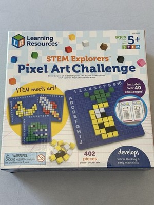 Learning Resources STEM Explorers Pixel Art Challenge, 402 Pieces, Ages 5+