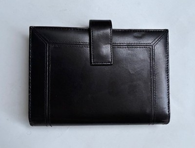 Day-Timer  Leather Planner 6 Ring Binder Organizer with Inserts Black