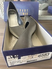Stuart Weitzman Raquel Pumps In Pewter lame Women's Size 10