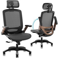 Ergonomic Office Chair, High Back Home Desk Chair with Headrest, Flip-Up Arms...
